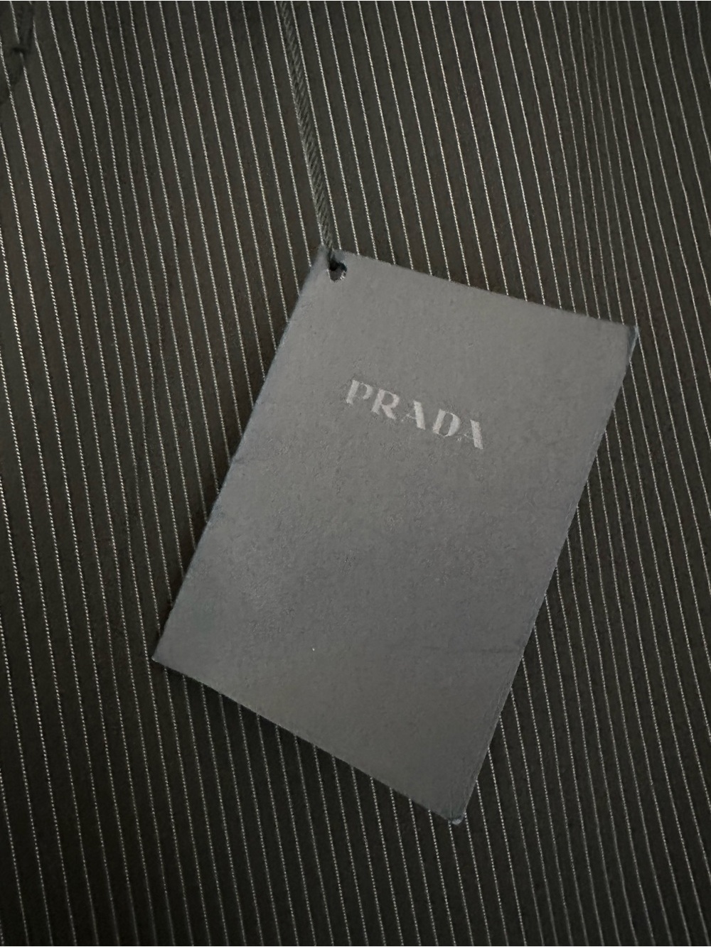 Prada Pinstripe Dress Pants Size 30 Black Slim Straight Tailored Italy NWT - Picture 3 of 16